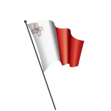 Malta flag, vector illustration on a white background Stock Illustration
