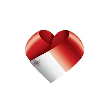 Malta flag, vector illustration on a white background Stock Illustration