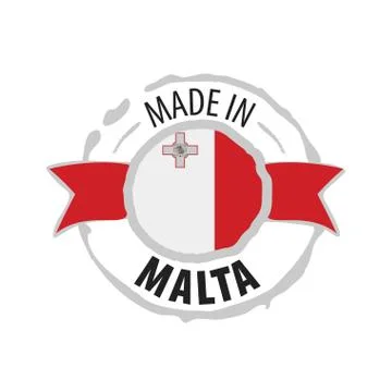 Malta flag, vector illustration on a white background Stock Illustration