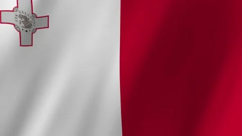 Malta flag waving animation Stock Footage 221661670