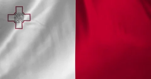 Malta flag waving with the wind background loop video animation Video stock 327172403