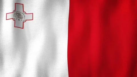 Malta flag waving in the wind Stock-Footage 102454499