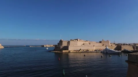 Malta fort San Angelo Stock Footage 232862945