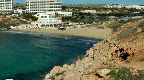 Malta, Golden Bay Stock Footage 59755067