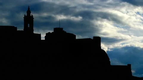 Malta Gozo Citadel clouds Stock Footage 10609898