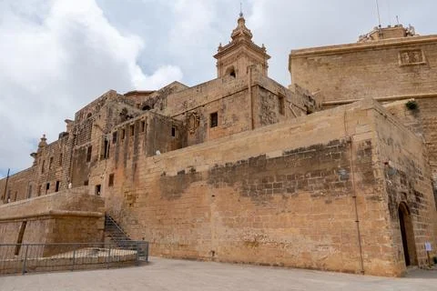 Malta, Gozo, View of the interior constructions of the Victoria Citadel Foto stock