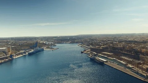 Malta Grand Harbour Stock Footage 91099245
