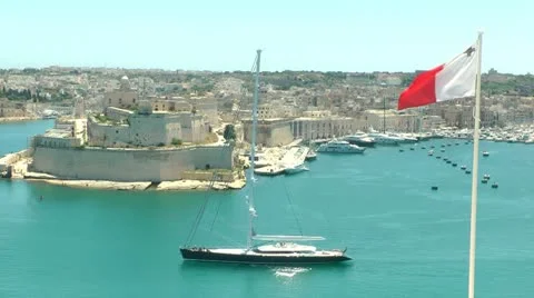 Malta Harbour Stock Footage 12017027
