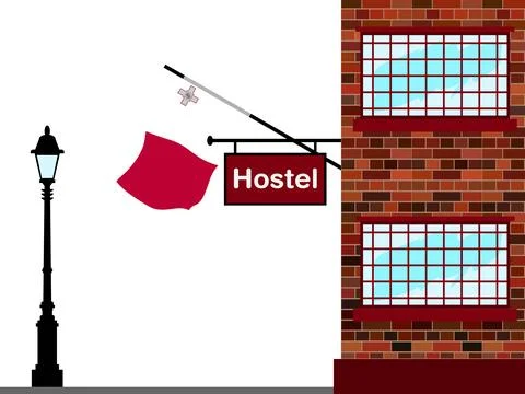 Malta Hostels Vector Illustration Stock Illustration