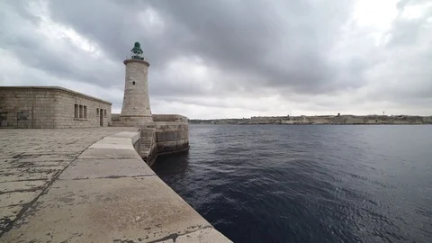 Malta lighthouse Stock Footage 77465559