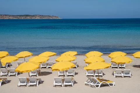 Malta. Maltese beach. Stock Photos