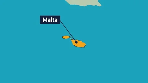 Malta Map Animation Locator Zoom 4K Motion Graphic Stock Footage 340223873