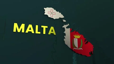 Malta Map Stock Footage 279754426