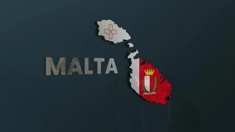 Malta Map Stock Footage 279754864