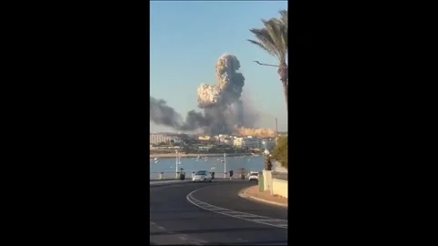 Malta: Massive Explosion Rocks Malta Fireworks Factory As Fireball And Sm... Stock Footage 336147616