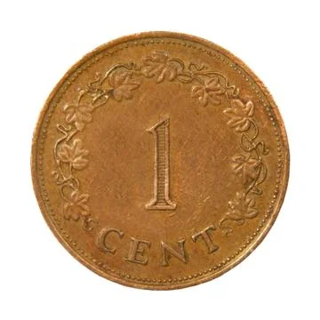Malta monet one cent.isolated. Foto stock