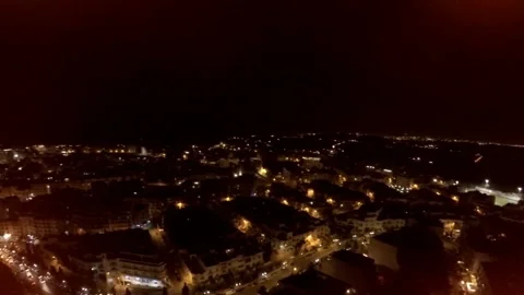 Malta night aerial view Stock Footage 109366136