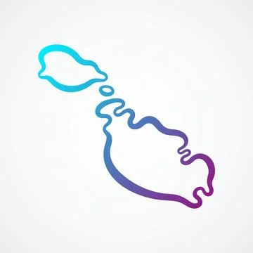 Malta - Outline Map Stock Illustration
