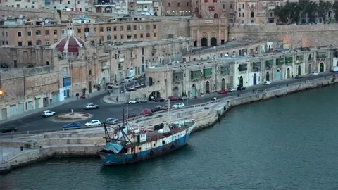 Malta port Stock Footage 154294333