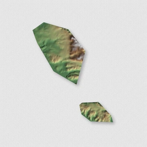 Malta Rotating 3D Relief Map Seamless Loop, Alpha Channel 4K Stock Footage 340708600