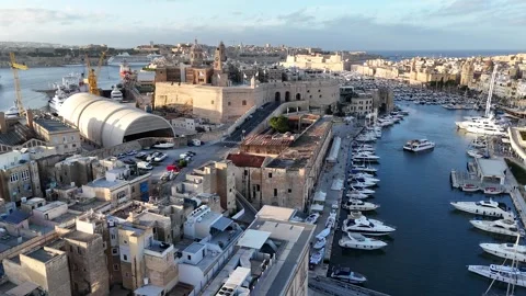 Malta, the Three Cities. October 25, 2025. Beauty and architecture Stock Footage 328335840