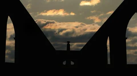 Malta The Upper Barrakka Gardens clouds Stock Footage 10610399