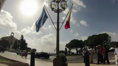 Malta valetta  flag timelapse Stock Footage 43324153