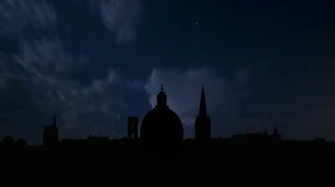 Malta Valletta skyline thunderstorm Video stock 10610490