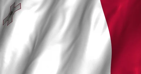 Malta Waving Flag 4K Stock Footage 127869799