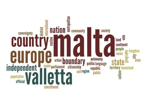 Malta word cloud Stock Illustration