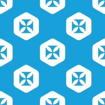 Maltese cross hexagon pattern Stock Illustration