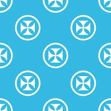 Maltese cross sign blue pattern Stock Illustration