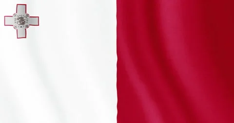 Maltese flag backdrop seamless animation. Stock Footage 234582998