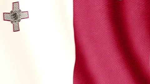 Maltese flag waving animation Stock Footage 77614827