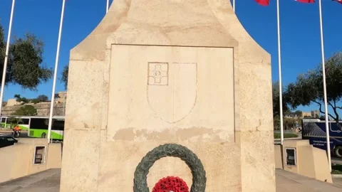 Maltese flags in Floriana Stock Footage 167973426