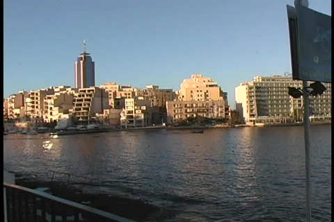 Maltese Harbor At Sunset  Stock Footage 118447