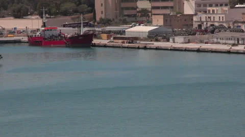 Maltese impressions - docked ship Stock Footage 24896789