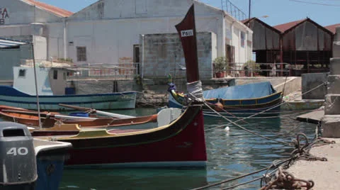 Maltese impressions - docks _4 Stock Footage 24914618