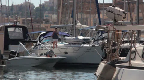 Maltese impressions - shipyard _82 Video stock 24924123