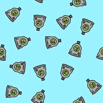Malting beer production vector seamless pattern Stockillustratie