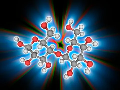 Maltose organic compound molecule Stock Illustration