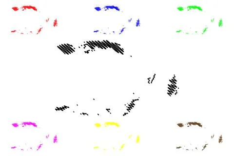 Maluku (province) map vector.... Stock Illustration