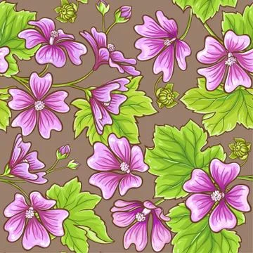 Malva vector pattern Stock Illustration