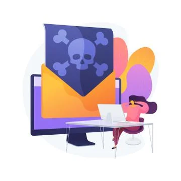 Malware abstract concept vector illustration. Illustrazione stock