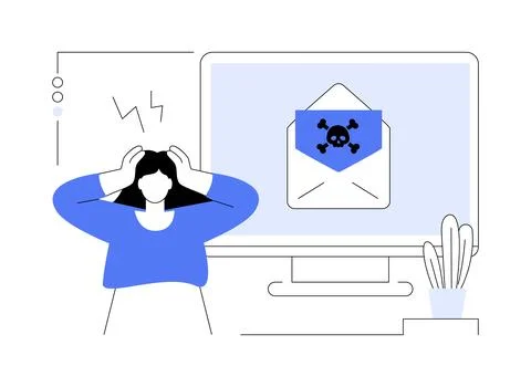 Malware abstract concept vector illustration. 库存插图