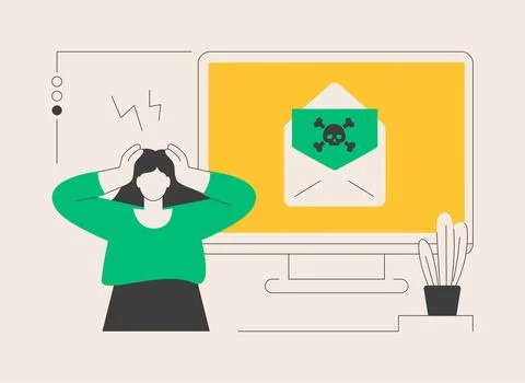 Malware abstract concept vector illustration. Stock Illustration