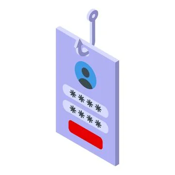 Malware account icon, isometric style 스톡 일러스트