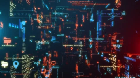 Malware Attack Hacking Code Cybersecurity Threat Ransomware Encryption  Stock Footage 286106645