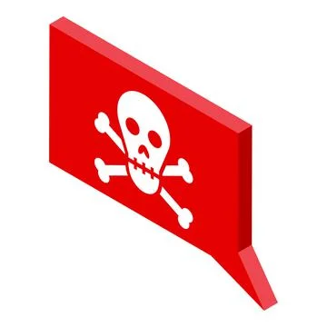 Malware attack icon, isometric style Stock Illustration