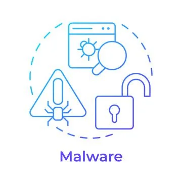 Malware blue gradient concept icon 스톡 일러스트